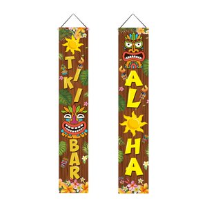 Magideal - Letrero De Puerta Luau, Decoración De Fiesta, Letrero Colgante, Pancartas, Banderas De Puerta, Cartel De Porche, Cartel Tropical Para Jardín Hawaiano,