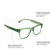 thumbnail image 3 of Lentes de Lectura Unisex eyebobs Kvetcher Verde Cristal 1.50 Aumento, 3 of 7