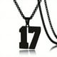 thumbnail image 1 of 1pc Stylish Stainless Steel Men's Athletes Number Pendant Necklace - Perfect for Baseball, Basketball, and Football Teams - Long Chain Necklace with Sports Number - Ideal Gift for Boys, 1 of 5
