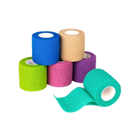 Envoltura autoadhesiva FriCare de 2 x 5 yardas, 6 rollos, color arcoíris