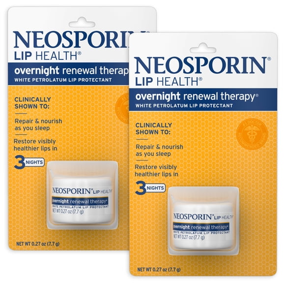 Bálsamo labial Neosporin Lip Health, terapia de renovación nocturna, 8 ml x 2
