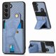 thumbnail image 1 of Funda Resistente para Samsung Galaxy S21 con Tarjetero y Soporte, Diseño Magnético Azul, 1 of 5
