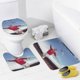 thumbnail image 4 of Cristiano Ronaldo-theme 4-Piece Shower Curtain Set with Rugs, Waterproof Bathroom Decor Set Includes Bath Mat, U-Shaped Rug, Toilet Lid Cover and Curtain with Hooks, 4 of 6