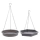 thumbnail image 5 of Comederos Para Pájaros Colgantes, Bandeja De Alimentación Exterior Para Pájaros, Periquitos, Estorninos, Color Gris, 2 Piezas, 5 of 5