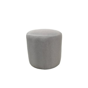 Diseños Valestrini - Pouff Redondo Lino Gris Claro