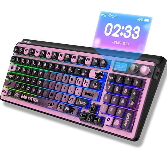 Teclado mecánico inalámbrico FOPATO H98 de 96 teclas con RGB negro