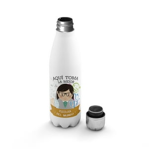 Creango - Botella Agua Termica Aqui Toma La Mejor Psicologa De Acero Inoxidable