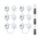 thumbnail image 3 of 6 Piezas Cerradura De Refrigerador Cerraduras De Gabinete Combinadas Para Puertas De Ventana De Inodoro Blanco, 3 of 5