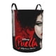 thumbnail image 2 of Cruella Cesta de lavandería de gran capacidad redonda con asa, bolsa para ropa sucia plegable, almacenamiento para dormitorio, baño y lavadero 44x35 cm, 2 of 6