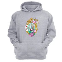 Genérico - Polerón Canguro Alicia Cuentos Infantiles Gris Claro Talla S Unisex