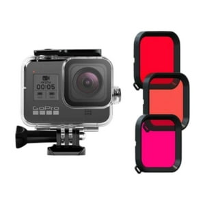 Gopole - Carcasa Buceo Impacto Mas Kit Filtros Para Gopro Gris