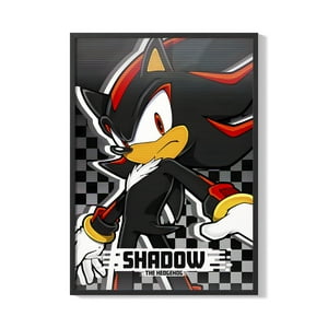 Creango - Cuadro Poster Enmarcado Sonic Shadow Decorativo