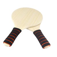 Magideal - Paquete De 2 Raquetas De Bádminton De Madera Con Mango De Espuma Suave (32,5 X 18 Cm), Accesorios Para Niños A Partir De 3 Años, Multifuncionales.
