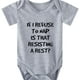 thumbnail image 1 of Baby Boys Casual Cute Short Sleeve Onesie With "If I Refuse To Nap Is That Resisting A Rest" For Summer Pregnancy Gift, 1 of 5