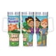 thumbnail image 1 of Blippi Vaso aislado de acero inoxidable con asa, diseño temático, regalo para familia, amigos y fans; incluye pajita y encaja en el portavasos estándar, 40 oz, 1 of 6
