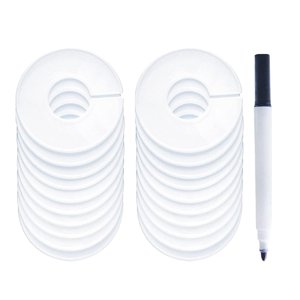 Magideal - Separador De Perchas, Divisores De Armario Para Guardería, Divisores De Tamaño De Ropa Para Tienda, Tienda De Tela, Clasificación De Ropa, Boutiques 20 Piezas