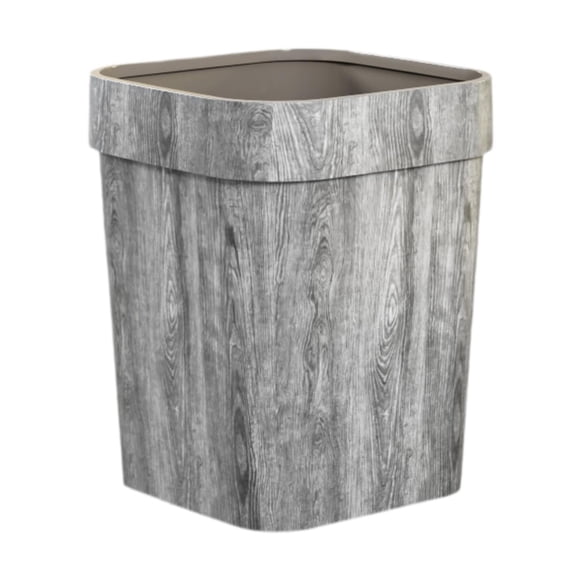 Bote de Basura, Bote de Basura pequeño, Papelera de Reciclaje Decorativa de Granja rústica, Bote de Basura para baño, Cerca de la Oficina, Sala de Est gris