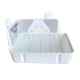 thumbnail image 2 of Caja de arena para conejos, bandeja portátil para entrenador de orinal, jaula de ropa de cama estable para interiores, inodoro duradero para mascotas , Gris blanco Blanco Gris, 2 of 5