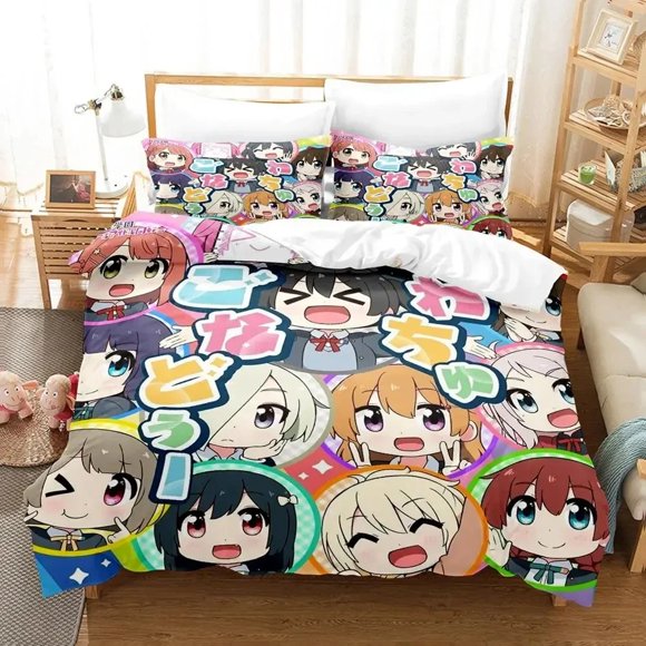 Nijiyon Animation Bedding Set Duvet Cover Bed Set Quilt Cover Pillowcase Comforter Size Boys Adult Bed Sheets