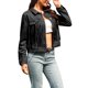 thumbnail image 4 of INSPIRE CHIC Chaqueta de Flecos de Imitación de Gamuza para Mujer con Botones Abajo de Manga Larga Chaquetas Vintage Occidentales S Negro, 4 of 6