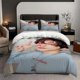 thumbnail image 1 of 3pcs JUNGWON Posing for Photos Themed Bedding Set Duvet Cover and Pillowcase Set Soft and Comfortable, 1 of 5