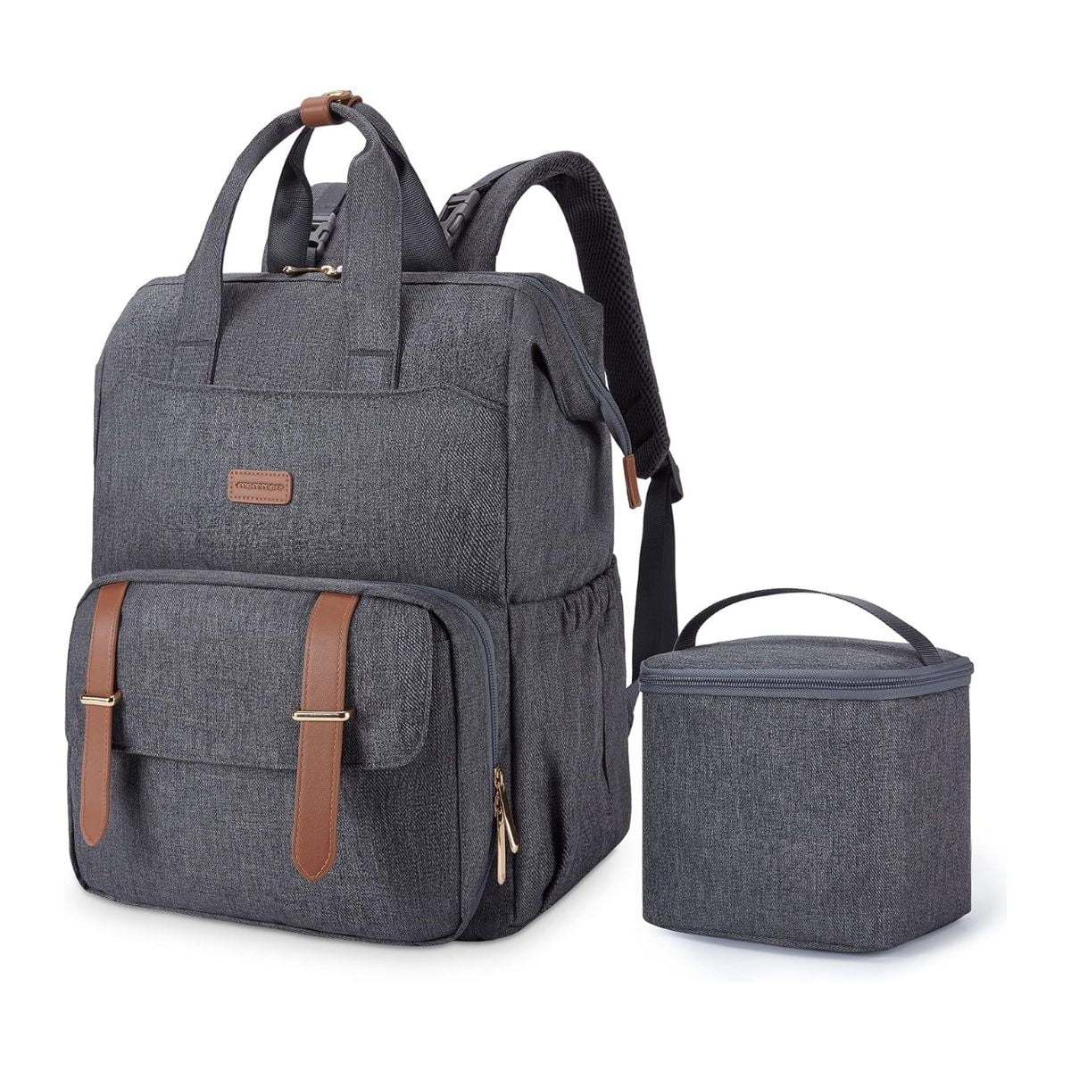 Mommore Mochila Para Extractor De Leche Para Notebook De 15,6" - Gris