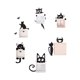 thumbnail image 1 of Adhesivo de pared extraíble con forma de gato negro, 6 unidades, PVC, 1 of 6