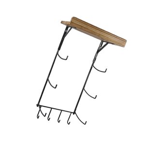 Ioensy - Soporte Para Esterilla De Yoga Con 4 Ganchos, Soporte Para Pared Para Rodillos De Espuma Y Bloques, Estante De Almacenamiento