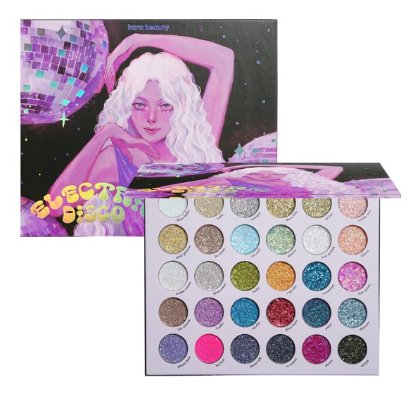 Paleta de glitter Kara Beauty Electric Disco 30 colores
