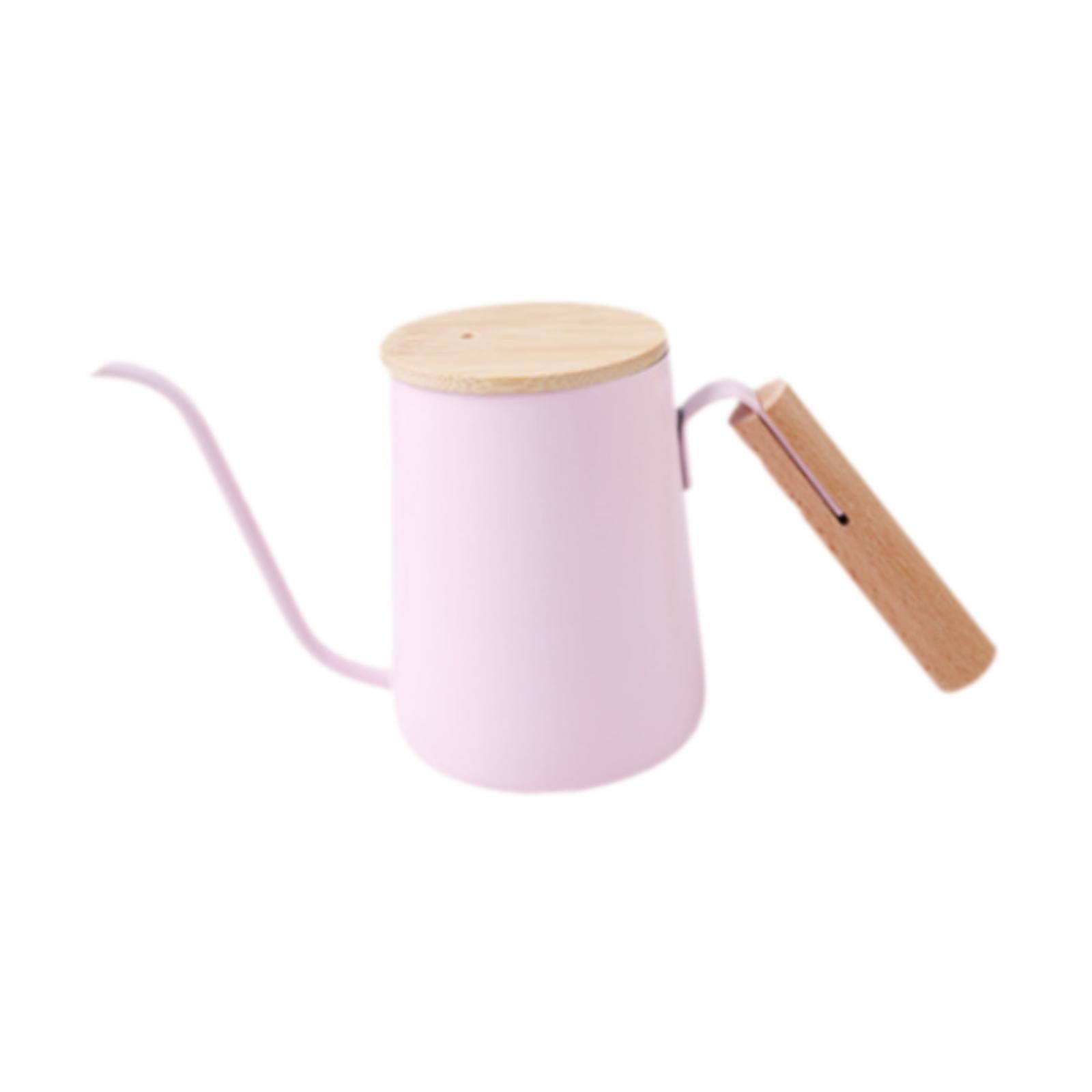 Magideal - Hervidor De Café Para Verter Sobre, Hervidor De Café Con Cuello De Cisne, Portátil Con Asa, Hervidor De Té, Cafetera Para El Hogar, Cafetería, Restaur 350 Ml Rosa