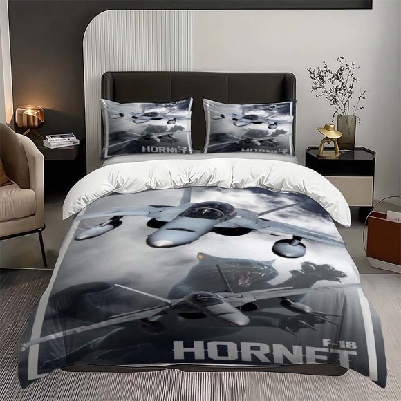 F18 Hornet Themed Bedding Set Duvet Cover and Pillowcase Set