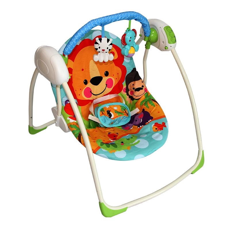 Bebeglo - Silla Nido Y Mecedora Musical León Multicolor