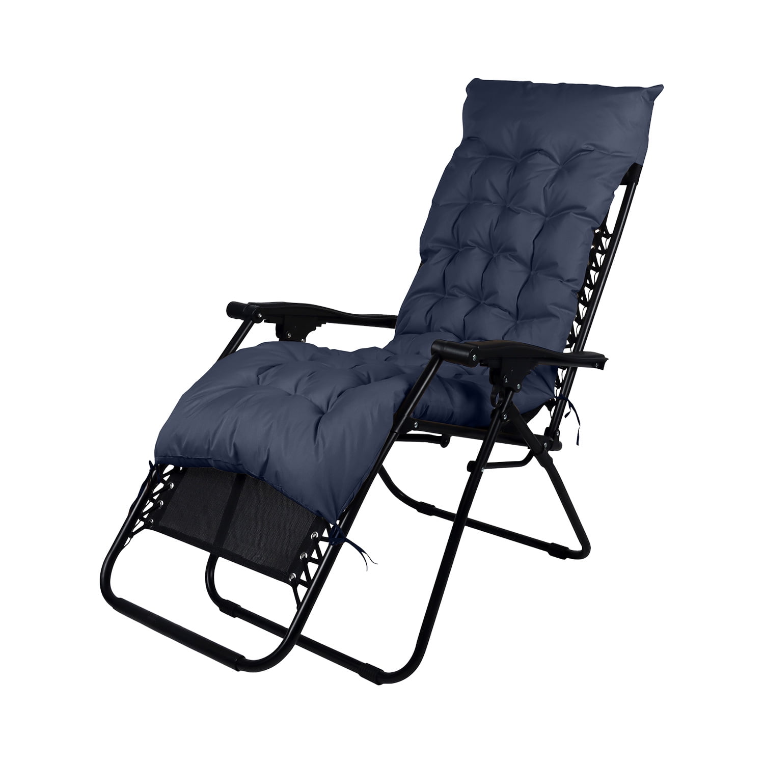 Novahus - Reposera Plegable Con Acolchado Azul