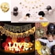 thumbnail image 5 of Guirnalda de feliz cumpleaños VCOSTORE con 5 globos de látex con confeti de lentejuelas doradas y 13 banderines con letras doradas brillantes, perfectos para decoraciones de fiesta de cumpleaños, 5 of 7