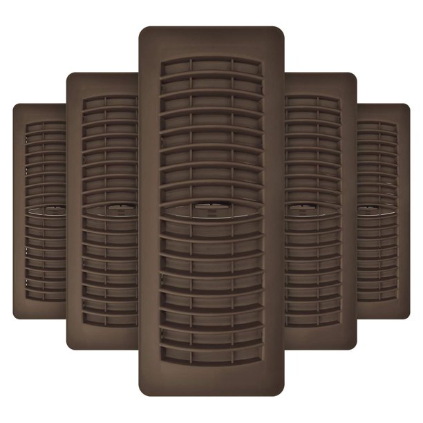 Registro de suelo Imperial RG1460 con rejillas de plástico de 4 x 12 cm, color marrón
