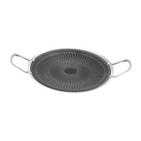 Magideal - Placa De Parrilla De Barbacoa Coreana, Sartén, Utensilios De Cocina, Fácil De Limpiar, Resistente, Sartén Para Parrilla De Camping, Multifunción Para 34 Cm