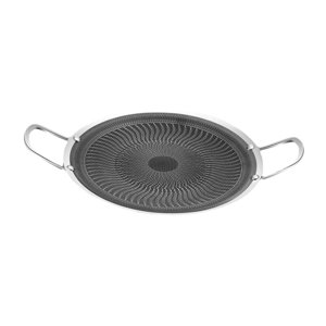 Magideal - Placa De Parrilla De Barbacoa Coreana, Sartén, Utensilios De Cocina, Fácil De Limpiar, Resistente, Sartén Para Parrilla De Camping, Multifunción Para 34 Cm