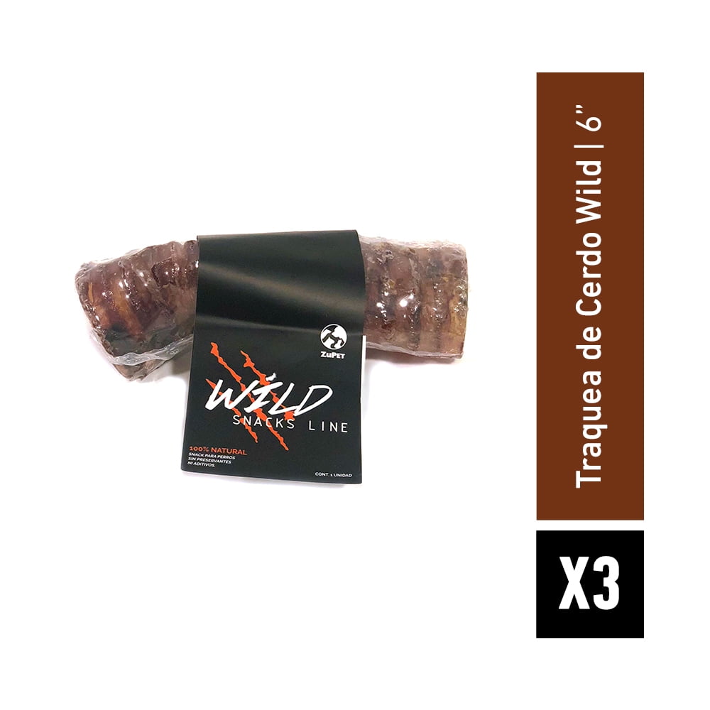 Zupet - Snack Perro - Traquea Corta 15cm X3 Wild