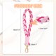 thumbnail image 2 of Uxcell Boho Llavero de Pulsera Hecho a Mano, Llavero de Macramé Suave para Gimnasio Viajes Conciertos, Rosa, 2 of 5