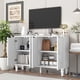 thumbnail image 2 of VIBE HAUS 47.2'' Modern TV Stand, Entertainment Center Media Console with 2 Spacious Storage Space, Solid Wood Legs and Anti-tip Device For Living room, Up to 43'', 2 of 3