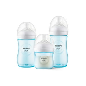 Set 3 Mamaderas Avent Natural Scd838/29 125+260+330Ml Azul