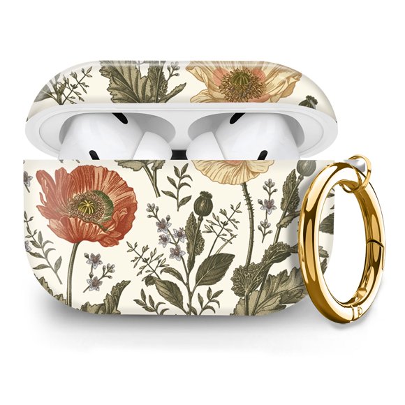 Funda para AirPods Pro quohet 2ª/1ª generación con llavero floral