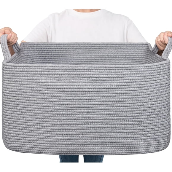 Cesto Grande Para Almacenamiento De Juguetes 55x38x30 Cm Gris