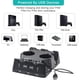 thumbnail image 3 of Estación de carga para mando de PS4, cargador rápido para mando inalámbrico y mando de movimiento VR Move, compatible con Playstation 4/PS4 Pro/PS4 Slim con indicador LED, color negro, 3 of 7