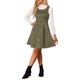 thumbnail image 1 of INSPIRE CHIC Vestido Pinafore para Mujer sin Mangas Casual Vintage de Imitación de Ante Camiseta Vestidos XL Verde Militar, 1 of 6