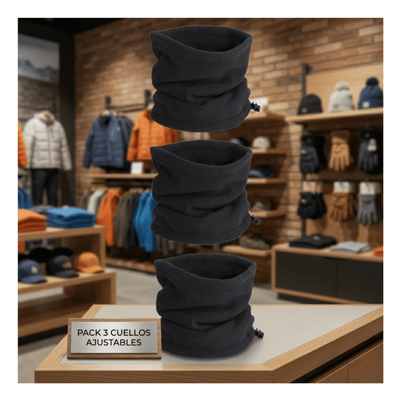 Pack 3 Cuellos Polar Suaves Calentadores Cómodos Unisex