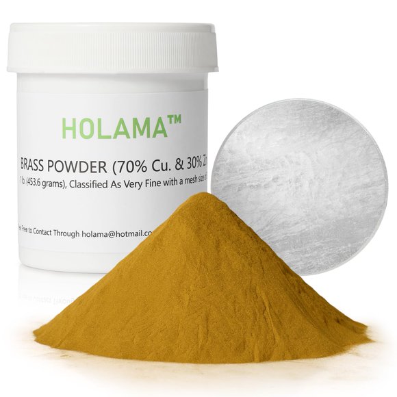 Polvo de latón holama 453 g, 350 malla, aleación Cu‑Zn