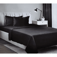 Genérico - Juego Sabana Polar 2 Plazas Color Negro