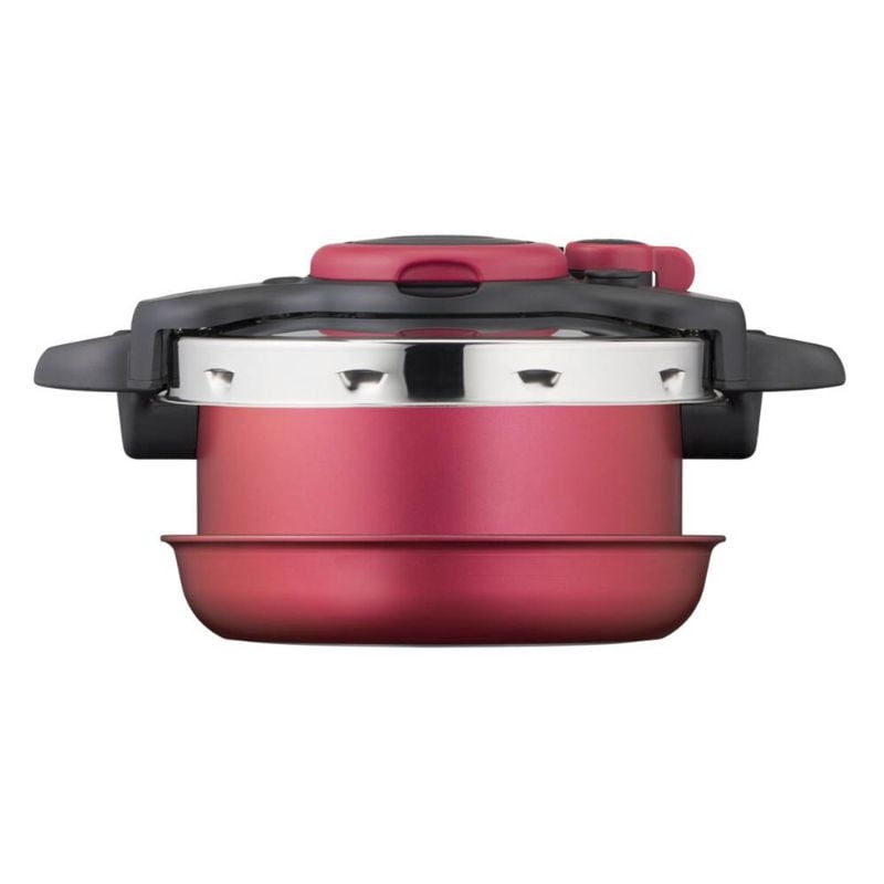 Tefal - Batería De Cocina Apilable 7 Piezas P4704232 Antiadherente Rojo