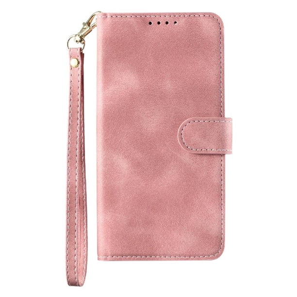 Funda Cartera para Samsung Galaxy S25 Edge Tapa con Ranuras, Soporte y Correa Rosa